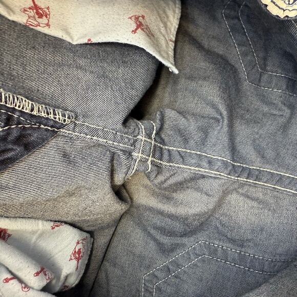 True Religion Men's Jeans 34 Dark Blue Skinny Pocket Flap Preppy Normcore Jeans - Picture 7 of 14